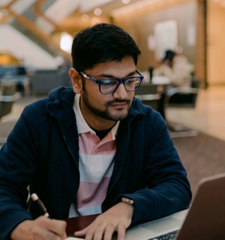 Image of student studying