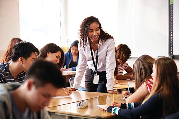 Teacher in classroom